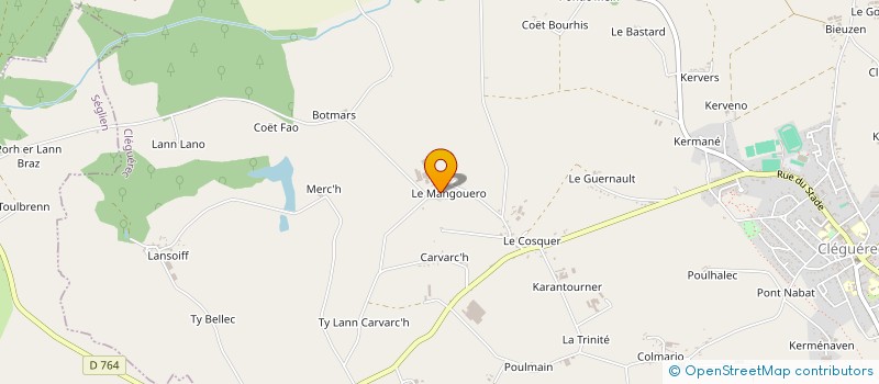 localisation de l'entreprise MONSIEUR ALAIN PIERRE à CLEGUEREC