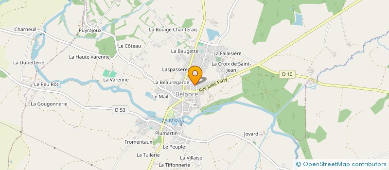 localisation de l'entreprise MONSIEUR ALAIN PIGEAUX à SAINT-HILAIRE-SUR-BENAIZE