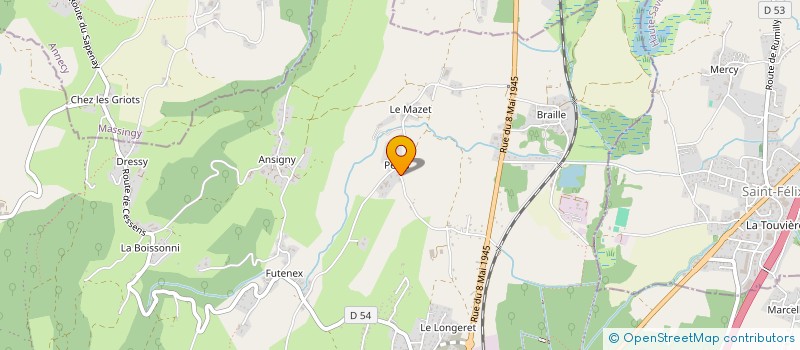 localisation de l'entreprise MONSIEUR ALAIN PILLET  ENTRELACS