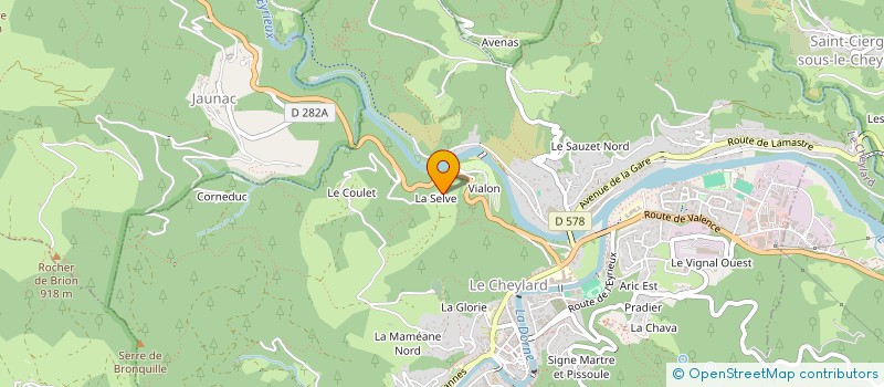 localisation de l'entreprise MONSIEUR ALAIN PLANTIER à LE CHEYLARD