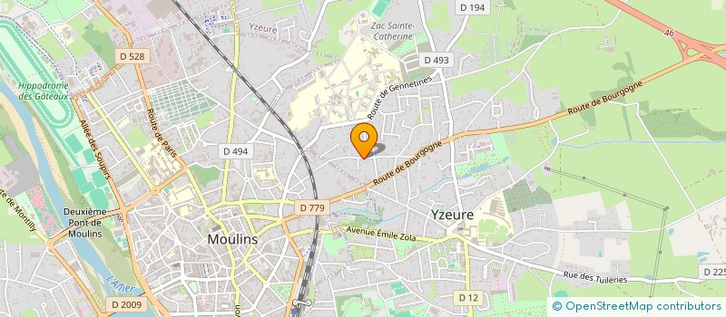 localisation de l'entreprise MONSIEUR ALAIN POLIGNY à YZEURE