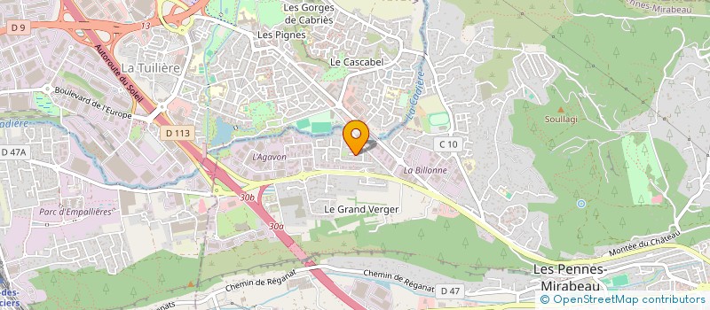 localisation de l'entreprise MONSIEUR ALAIN PONS  LES PENNES MIRABEAU