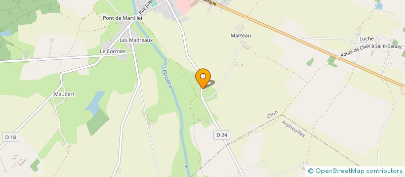 localisation de l'entreprise MONSIEUR ALAIN POTIER à CLION