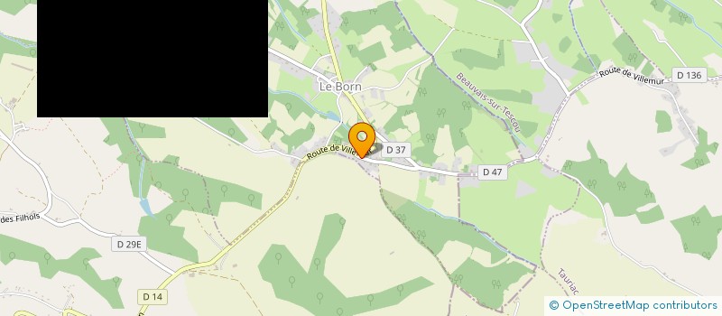 localisation de l'entreprise MONSIEUR ALAIN POUJOL  LE BORN