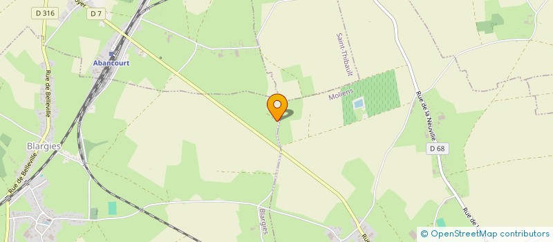 localisation de l'entreprise MONSIEUR ALAIN POULAIN  BLARGIES