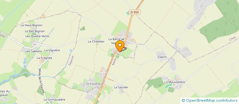 localisation de l'entreprise MONSIEUR ALAIN POUPINOT  SEPVRET