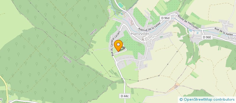 localisation de l'entreprise MONSIEUR ALAIN POUSSING  HARTZVILLER