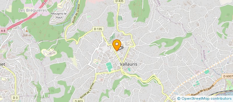 localisation de l'entreprise MONSIEUR ALAIN PRADES  VALLAURIS