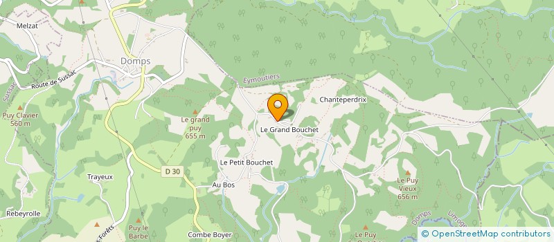 localisation de l'entreprise MONSIEUR ALAIN PRADOUX à DOMPS