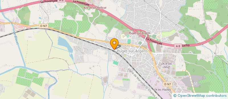 localisation de l'entreprise MONSIEUR ALAIN PRIN-CLARY  PUGET-SUR-ARGENS