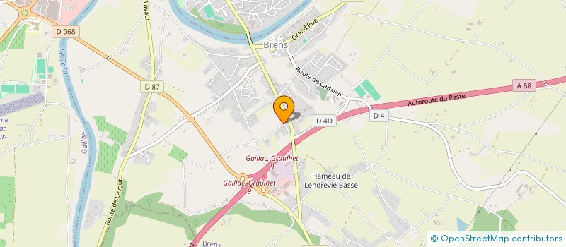 localisation de l'entreprise MONSIEUR ALAIN PROUTEAU  BRENS