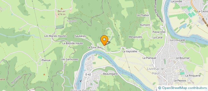 localisation de l'entreprise MONSIEUR ALAIN PUECH  LIVINHAC-LE-HAUT