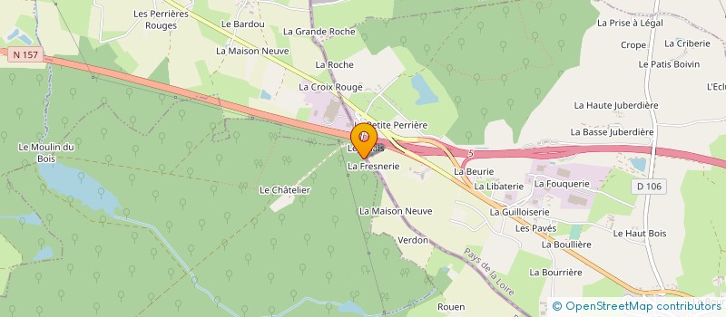 localisation de l'entreprise MONSIEUR ALAIN RABINEAU  LE PERTRE