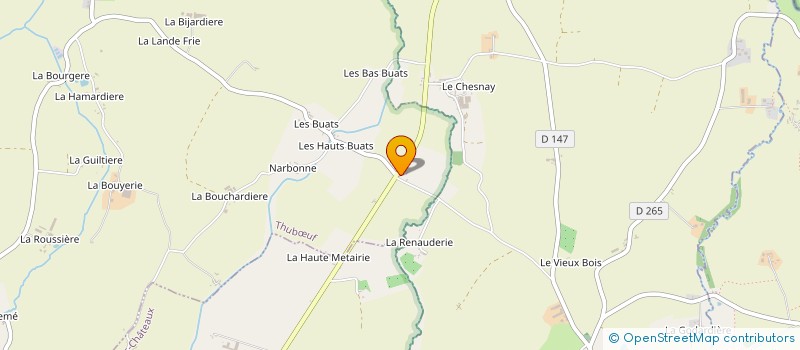 localisation de l'entreprise MONSIEUR ALAIN RABINEAU  THUBUF