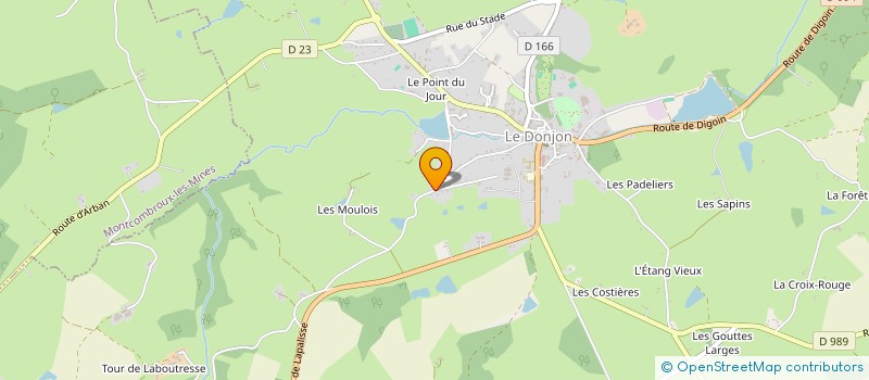 localisation de l'entreprise MONSIEUR ALAIN RABOUTOT à LE DONJON