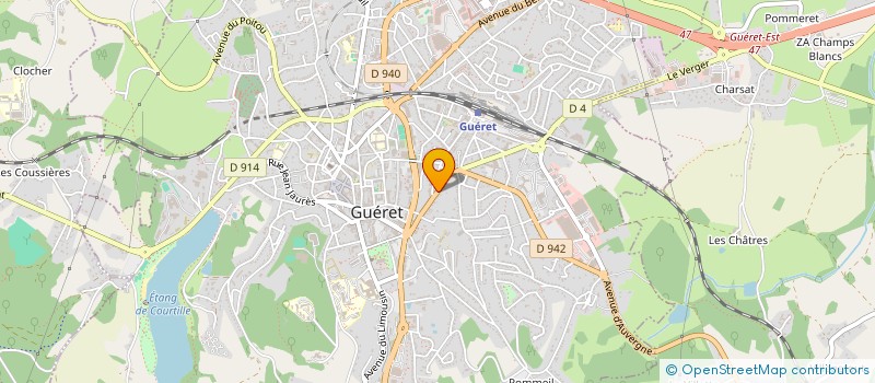 localisation de l'entreprise MONSIEUR ALAIN RAZANAMAHERY à GUERET