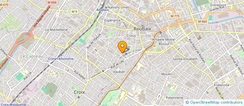 localisation de l'entreprise MONSIEUR ALAIN RIBERY  ROUBAIX