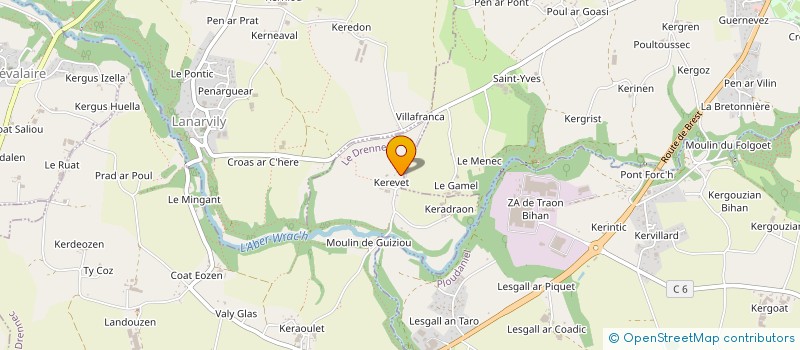 localisation de l'entreprise MONSIEUR ALAIN RIVOALEN  LE DRENNEC