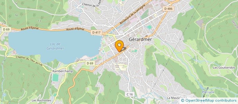 localisation de l'entreprise MONSIEUR ALAIN ROBIN  GERARDMER