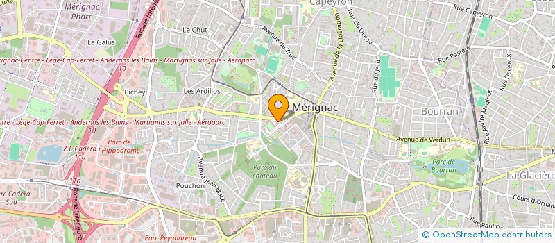 localisation de l'entreprise MONSIEUR ALAIN ROBOREL DE CLIMENS  MERIGNAC