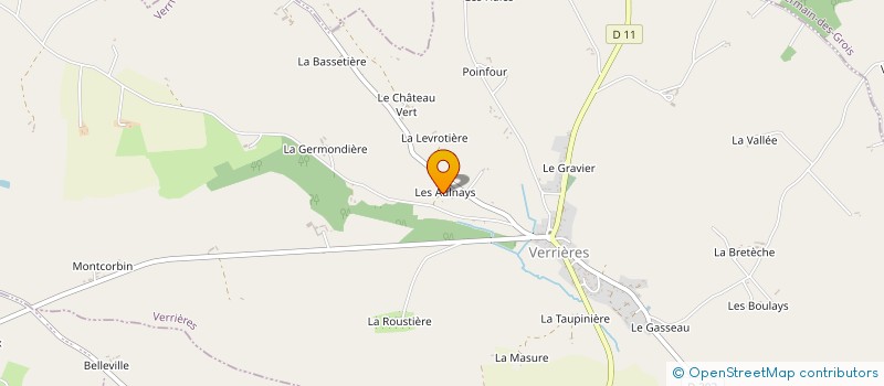 localisation de l'entreprise MONSIEUR ALAIN ROGERE à VERRIERES