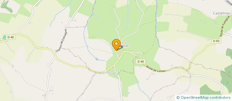 localisation de l'entreprise MONSIEUR ALAIN ROGET  FUSTIGNAC