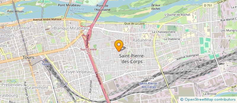 localisation de l'entreprise MONSIEUR ALAIN ROSSIGNOL  SAINT-PIERRE-DES-CORPS