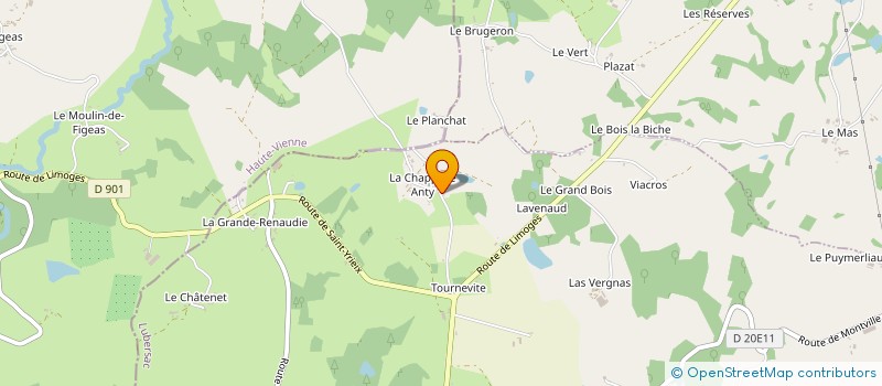 localisation de l'entreprise MONSIEUR ALAIN ROUGERIE  LUBERSAC