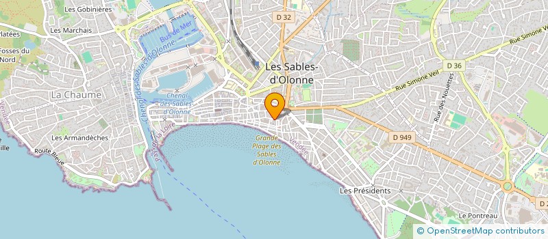 localisation de l'entreprise MONSIEUR ALAIN ROUX à LES SABLES D'OLONNE