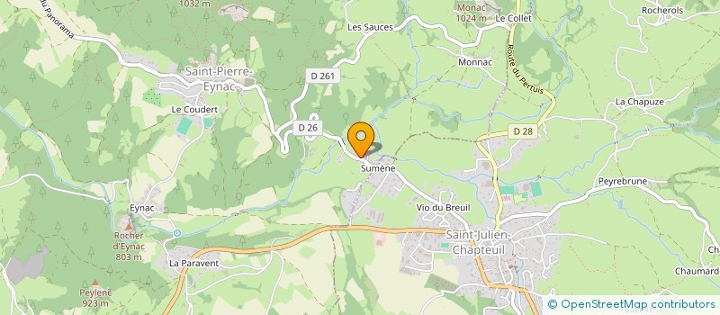 localisation de l'entreprise MONSIEUR ALAIN ROUX à SAINT-JULIEN-CHAPTEUIL
