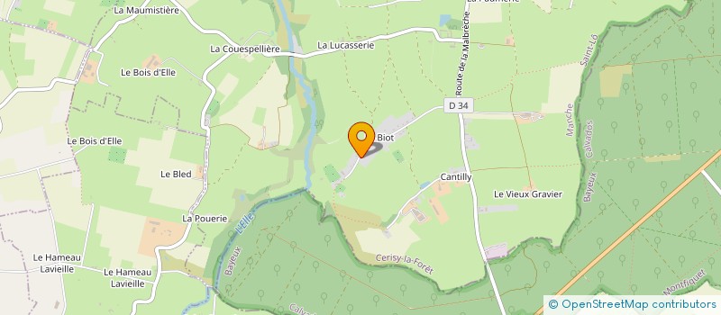 localisation de l'entreprise MONSIEUR ALAIN ROUXEVILLE  CERISY-LA-FORET