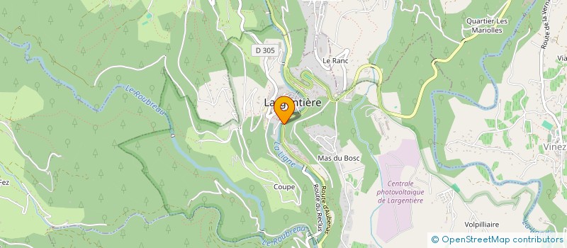localisation de l'entreprise MONSIEUR ALAIN ROUYER à LARGENTIERE