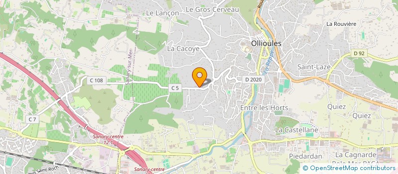 localisation de l'entreprise MONSIEUR ALAIN ROYER  OLLIOULES