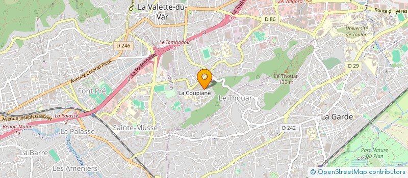 localisation de l'entreprise MONSIEUR ALAIN SABRIE  LA VALETTE-DU-VAR