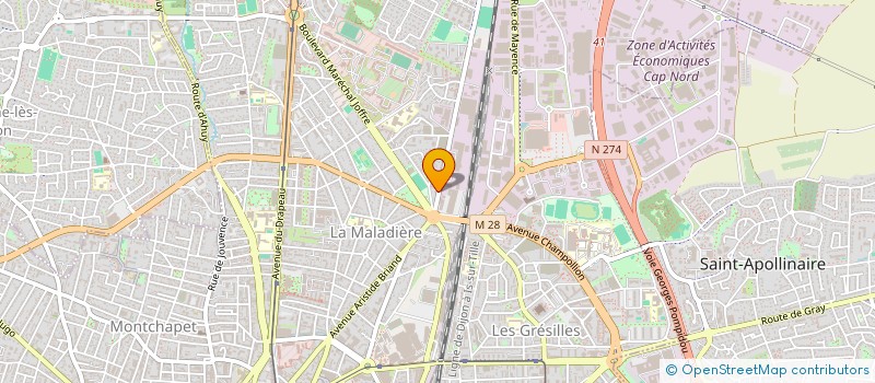 localisation de l'entreprise MONSIEUR ALAIN SAGRANGE  DIJON