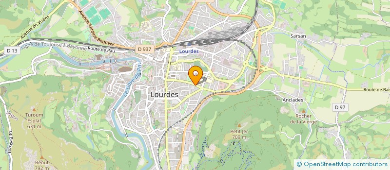 localisation de l'entreprise MONSIEUR ALAIN SAULU  LOURDES