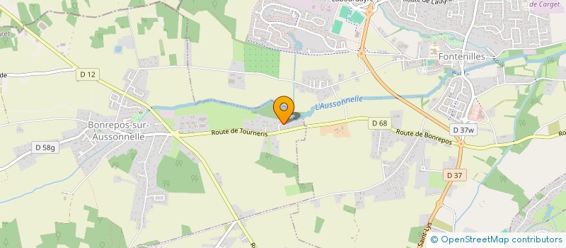 localisation de l'entreprise MONSIEUR ALAIN SAUVAGE  BONREPOS-SUR-AUSSONNELLE