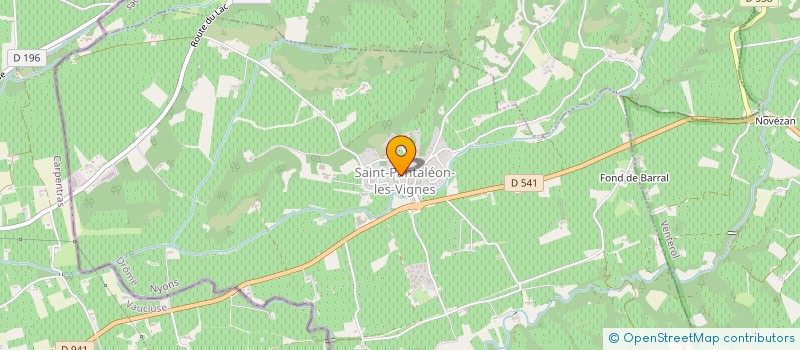 localisation de l'entreprise MONSIEUR ALAIN SAUVAN-MAGNET  SAINT-PANTALEON-LES-VIGNES