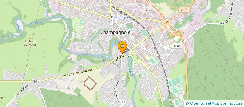 localisation de l'entreprise MONSIEUR ALAIN SAUVONNET à CHAMPAGNOLE