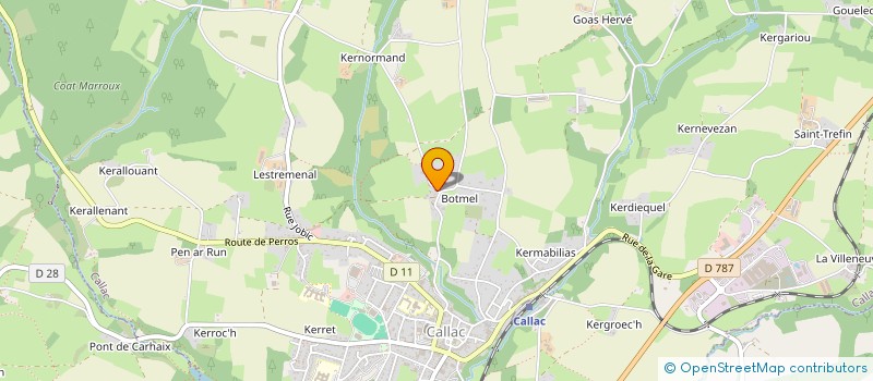 localisation de l'entreprise MONSIEUR ALAIN SAVIDAN  CALLAC