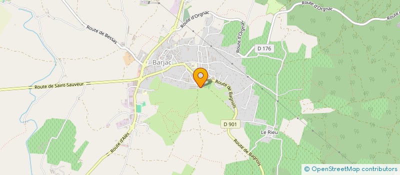 localisation de l'entreprise MONSIEUR ALAIN SEMENERI  BARJAC