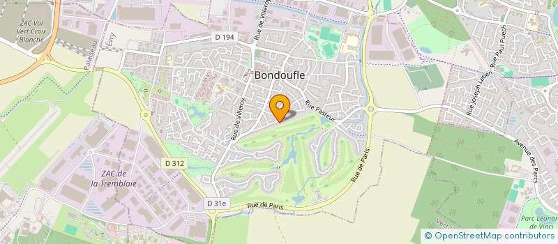 localisation de l'entreprise MONSIEUR ALAIN SEVESTRE  BONDOUFLE