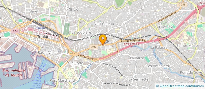 localisation de l'entreprise MONSIEUR ALAIN STEVANT  TOULON