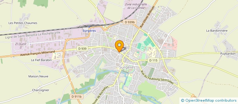 localisation de l'entreprise MONSIEUR ALAIN TAFFOUREAU  SURGERES