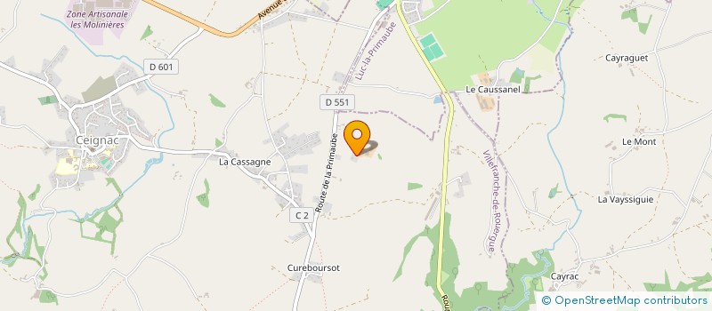 localisation de l'entreprise MONSIEUR ALAIN TERRAL  CALMONT