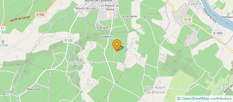 localisation de l'entreprise MONSIEUR ALAIN THOMER  GENISSAC