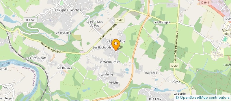 localisation de l'entreprise MONSIEUR ALAIN TOUNY  VERNEUIL-SUR-VIENNE