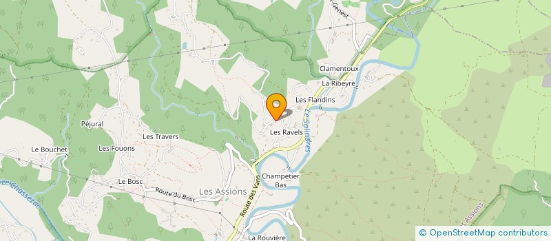 localisation de l'entreprise MONSIEUR ALAIN TOUREL  LES ASSIONS