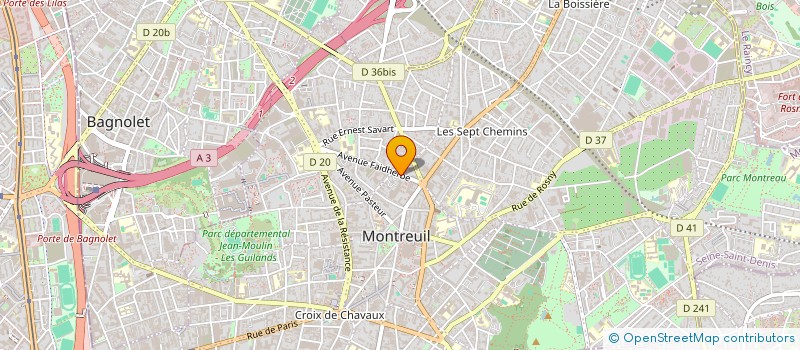 localisation de l'entreprise MONSIEUR ALAIN TREINS à MONTREUIL