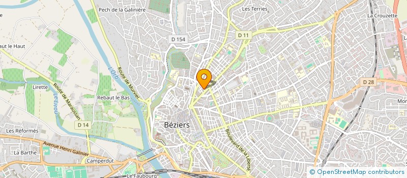 localisation de l'entreprise MONSIEUR ALAIN URRUTIA  BEZIERS